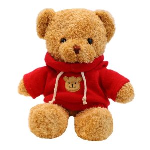 Soft Plush Teddy Bear with Hoodie – Adorable Stuffed Animal Doll for Boys and Girls